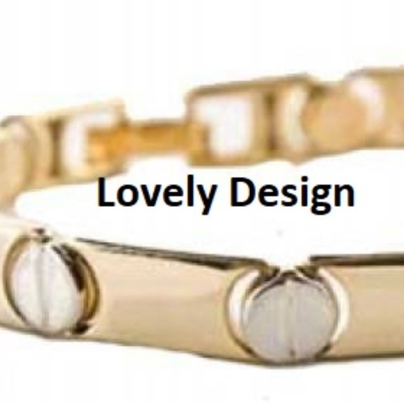 Two Tone Designer Screw Bracelet NWT - Picture 4 of 5
